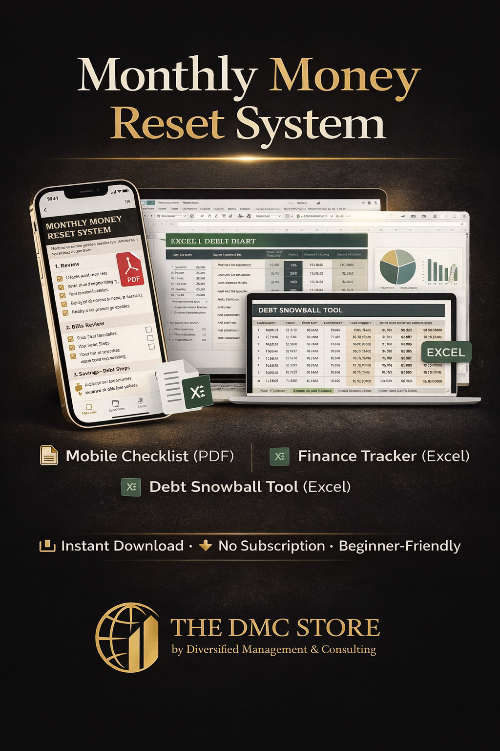 Monthly Money Reset System (PDF + Excel)