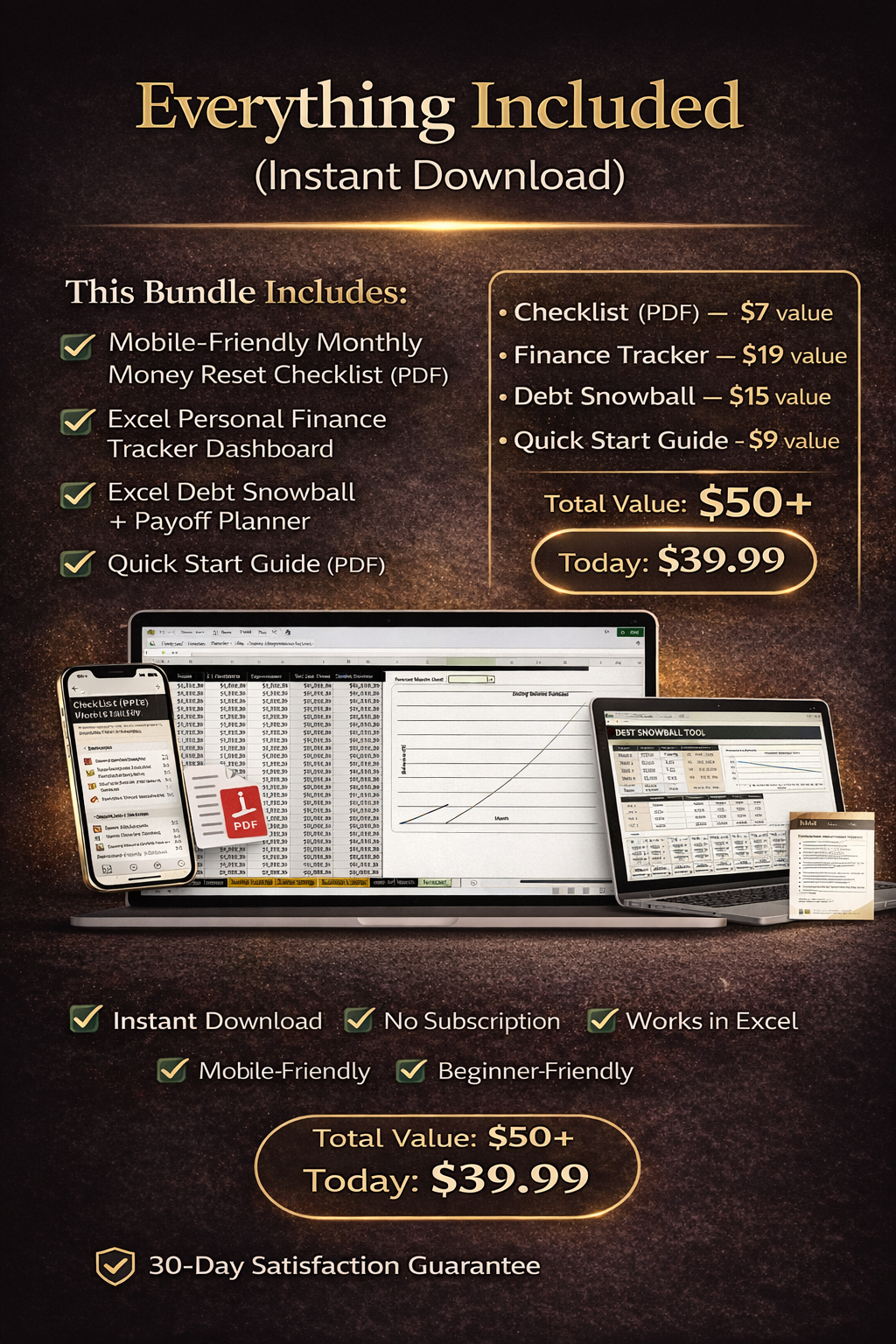 Monthly Money Reset System (PDF + Excel)